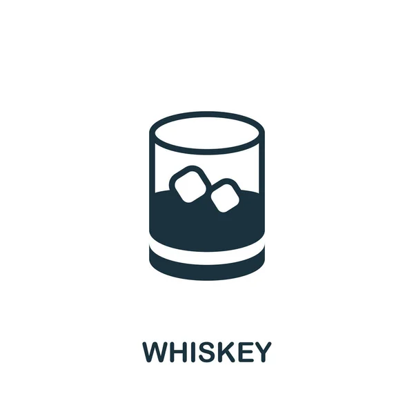 Whiskey ikon. Egyszerű elem az italgyűjtésből. Creative Whiskey ikon web design, sablonok, infografikák és így tovább — Stock Vector