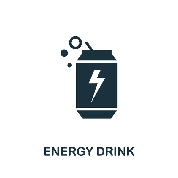 Enerji içeceği ikonu. İçki koleksiyonundan basit bir parça. Web tasarımı, şablonlar, bilgi grafikleri ve daha fazlası için yaratıcı enerji içeceği simgesi — Stok Vektör