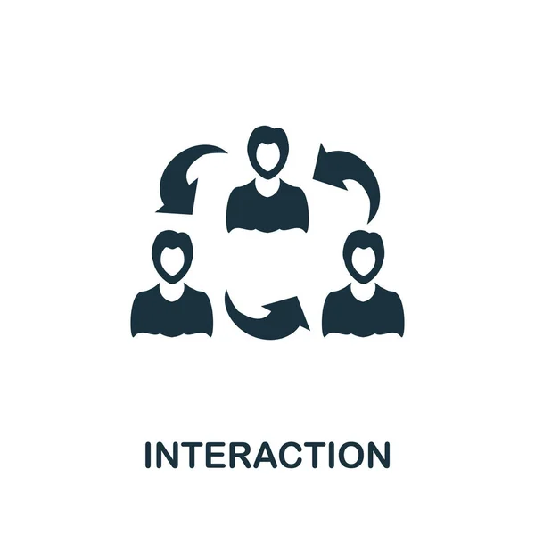 Icona di interazione. Elemento semplice dalla collezione di gestione. Icona di interazione creativa per web design, modelli, infografiche e altro ancora — Vettoriale Stock