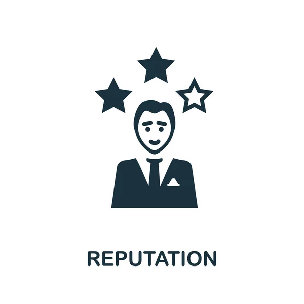Ruf-Ikone. Einfaches Element aus der Management-Sammlung. Creative Reputation Icon für Webdesign, Vorlagen, Infografiken und mehr — Stockvektor