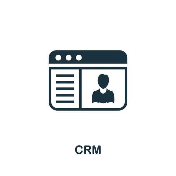 Crm-Symbol. Einfaches Element aus der Management-Sammlung. Kreatives Crm-Symbol für Webdesign, Vorlagen, Infografiken und mehr — Stockvektor