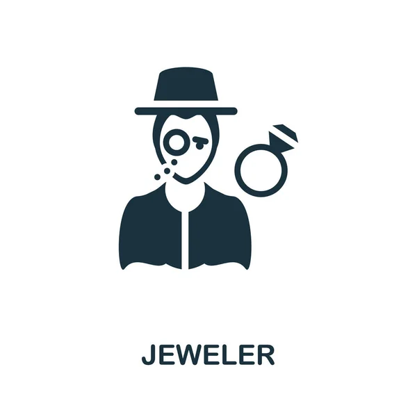 Juwelier Ikone. Einfaches Element aus der Schmuckkollektion. Kreatives Juwelier-Symbol für Webdesign, Vorlagen, Infografiken und mehr — Stockvektor