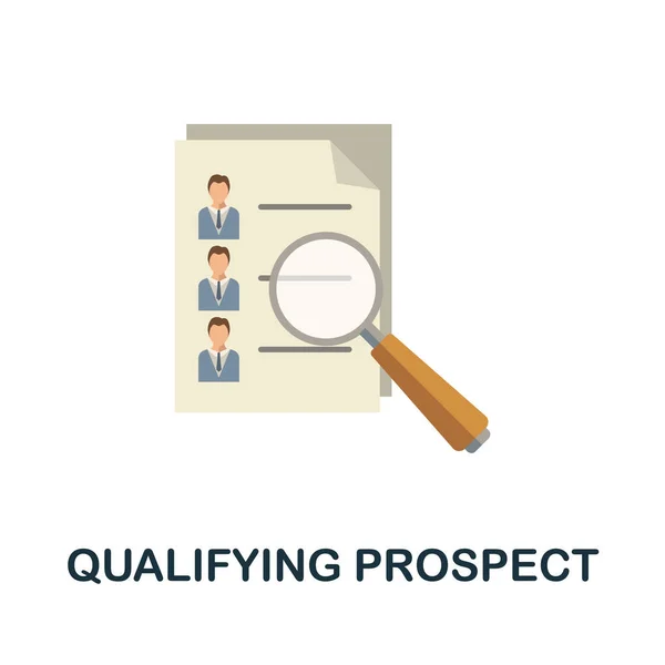 Qualifying Prospect flach Symbol. Farbiges Schild aus Kundenmanagement-Sammlung. Creative Qualifying Prospect Icon Illustration für Webdesign, Infografiken und mehr — Stockvektor