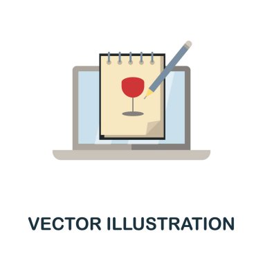 Vector Illustration düz simgesi. Tasarım düşünme koleksiyonundan renkli bir işaret. Web tasarımı, bilgi grafikleri ve daha fazlası için yaratıcı Vektör İllüstrasyon simgesi çizimi