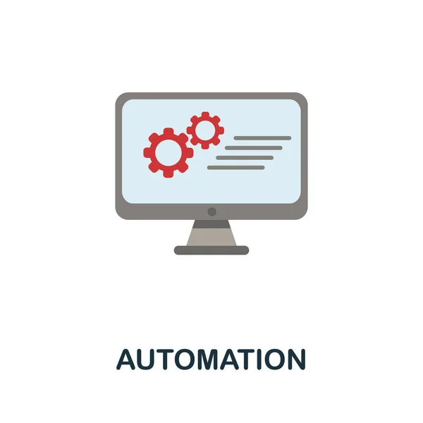 Automatiseringspictogram. Plat teken element van data-analyse verzameling. Creative Automation icoon voor webdesign, sjablonen, infographics en meer — Stockvector