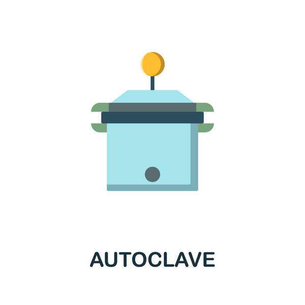 Autoclave flat icon. Colored sign from disinfection collection. Creative Autoclave icon illustration for web design, infographics and more