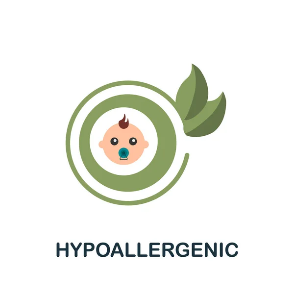 Hypoallergenic icon. Flat sign element from eco friendly product collection. Creative Hypoallergenic icon for web design, templates, infographics and more — Stock Vector