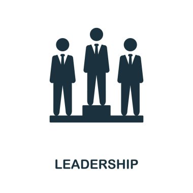 Liderlik düz simgesi. Koleksiyondan renkli tabela. Web tasarımı, bilgi grafikleri ve daha fazlası için Yaratıcı Liderlik simgesi çizimi