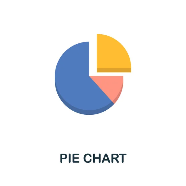 Pie Chart icon. Flat sign element from time management collection. Creative Pie Chart icon for web design, templates, infographics and more — Stock Vector