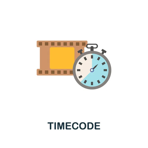 Időkód ikon. Lapos jel elem az időmenedzsment gyűjteményből. Creative Timecode ikon web design, sablonok, infografikák és így tovább — Stock Vector
