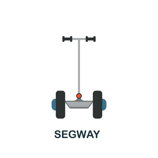 Ícone Segway. Elemento de sinal plano da coleção de transporte. Ícone de Segway criativo para web design, modelos, infográficos e muito mais —  Vetores de Stock
