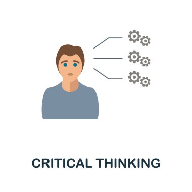 Kritik Düz Düşünme simgesi. Kişilik koleksiyonundan renkli bir işaret. Web tasarımı, bilgi grafikleri ve daha fazlası için yaratıcı Eleştirel Düşünce simgesi çizimi