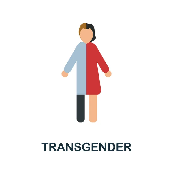 Transgender-Ikone. Farbiges Schild aus der Sammlung plastischer Chirurgie. Kreative Illustration von Transgender-Symbolen für Webdesign, Infografiken und mehr — Stockvektor