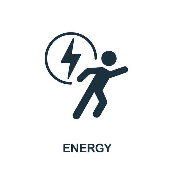 Icona Energy Flat. Segno colorato dalla collezione atteggiamento positivo. Illustrazione di icone Creative Energy per web design, infografica e altro ancora — Vettoriale Stock