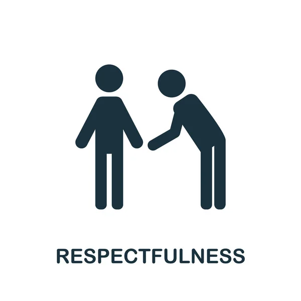 Repectfulness flat icon. Цветной знак из коллекции позитивных настроений. Creative Respectfulness icon illustration for web design, infography and more — стоковый вектор