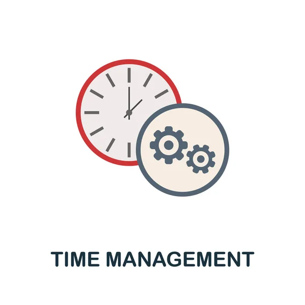 Плоская иконка Time Management. Цветной знак из коллекции продукции. Creative Time Management иконка для веб-дизайна, инфографики и многое другое — стоковый вектор