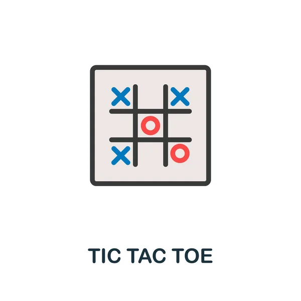 Значок Tic Tac Toe. Плоский элемент знака из коллекции настольных игр. Иконка Creative Tic Tac Toe для веб-дизайна, соблазна, инфографики и т.д. — стоковый вектор