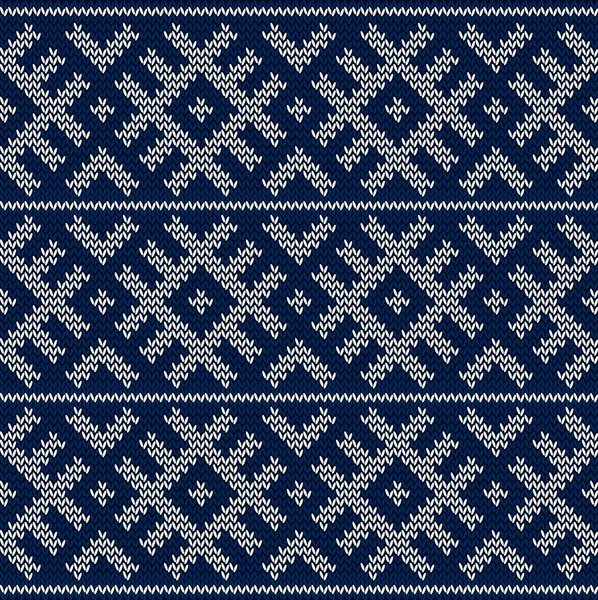 Abstrakt kläder bakgrund. Vinterstickade mönster. Sömlösa kläder stickning bakgrund. Abstrakt blått mönster. Vektor illustration. — Stock vektor