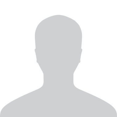 Erkek Varsayılan Avatar Profili Gri Resim Tasarımınız için Beyaz Arka Plan yalıtılmış. Vektör çizimi