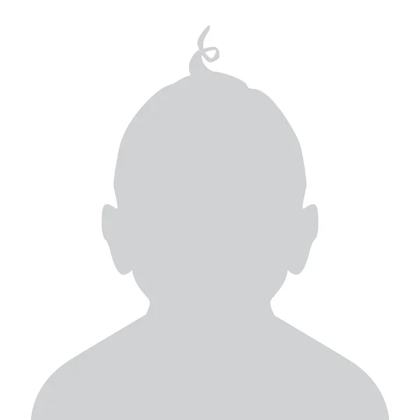 Baby standardplatshållare barn avatar profil grå bild isolerad på vit bakgrund för din design. Vektor illustration — Stock vektor