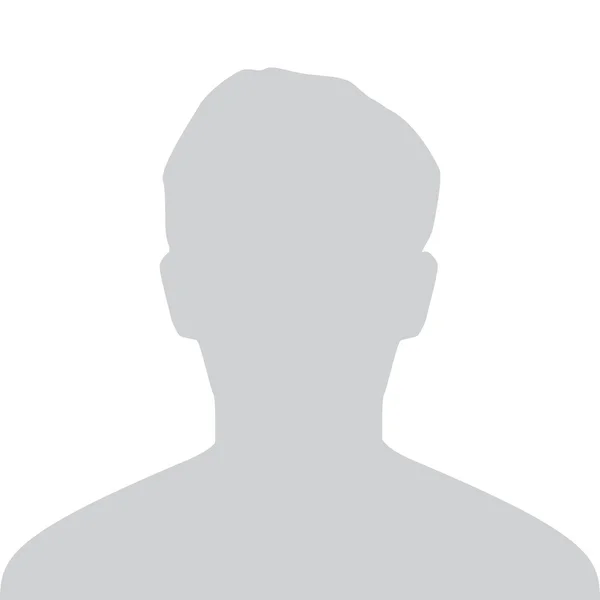 Мужской профиль Аватара по умолчанию Серый Картинка изолирована на белом фоне для вашего дизайна. Векторная иллюстрация — стоковый вектор