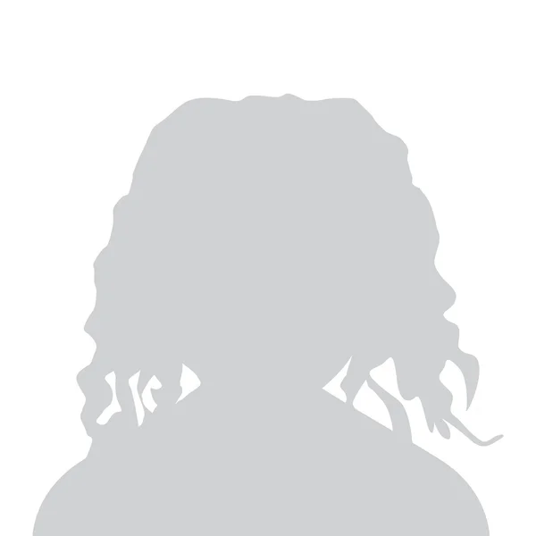 Lány alapértelmezett helyőrző gyermekek avatar szürke profil kép izolált fehér háttér for your design. Vektoros illusztráció — Stock Vector