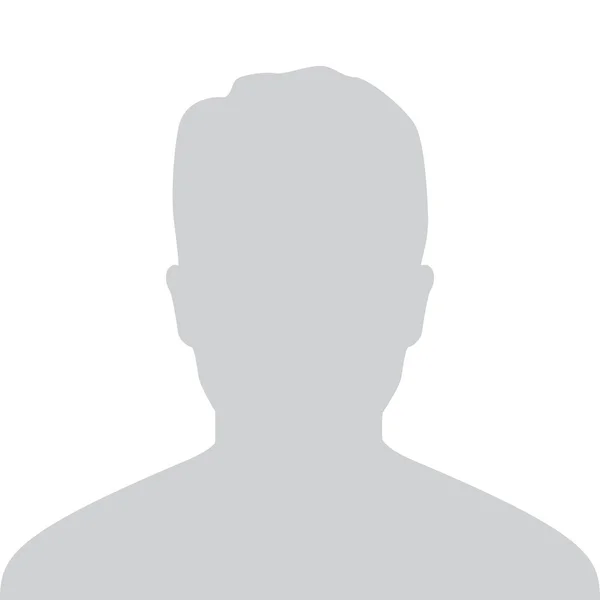 Męski domyślny symbol zastępczy avatar profil szary obraz na białym tle dla Twojego projektu. Ilustracja wektorowa — Wektor stockowy