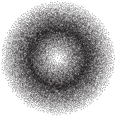 Siyah Nokta. Soyut Radyal Gradyan Dikişsiz Arka Plan. Tasarım için Dotwork Gravür Desen Arka Plan. Vektör İllüstrasyonu.