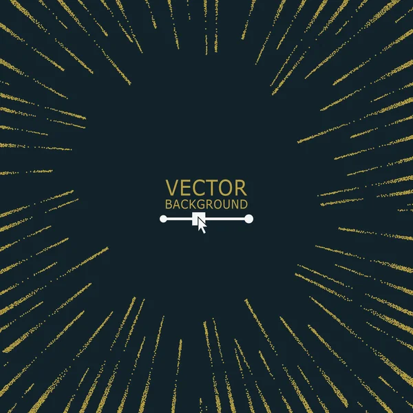 Золотые винтажные точки Стиль Закат на черном фоне Для приглашений, поздравительных открыток, плакатов. Векторная иллюстрация . — стоковый вектор