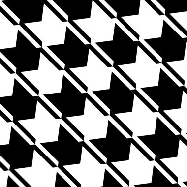 Siyah Beyaz Görünmez Coubes. Op Art, Optik sanat. Optik yanılsama Görsel Sanat. Vektör çizimi.