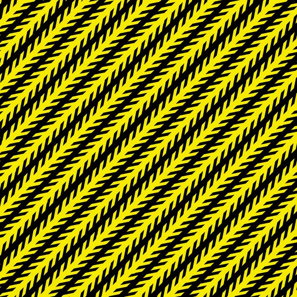 Illusion visuelle. Les lignes droites semblent tordues. Résumé Contexte. Couleurs jaune et noir . — Image vectorielle