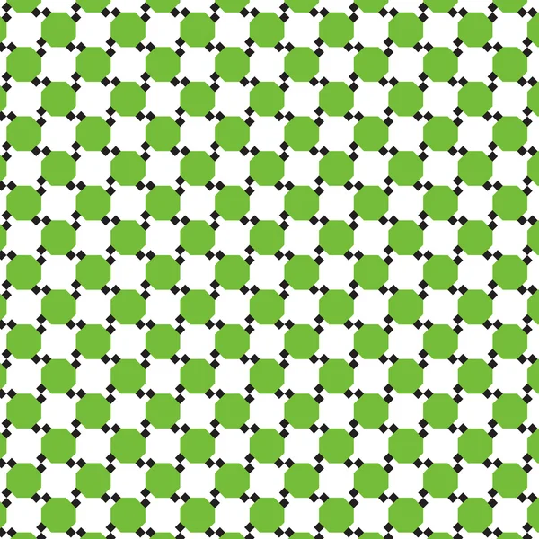 Optisk konst av en våg av kvadrater. Svart, grön, vita färger. Vektor illustration. — Stock vektor