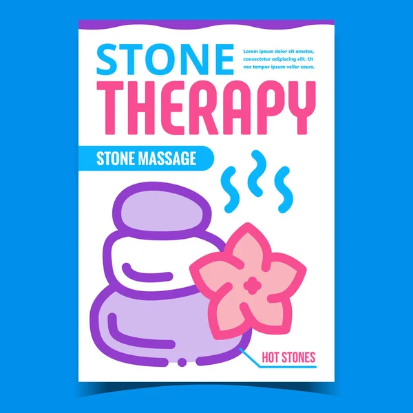 Stone Therapy Promoção Criativa Banner Vector —  Vetores de Stock