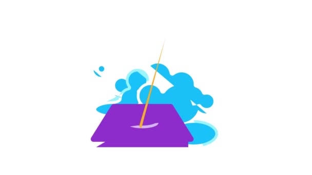 Scarico servizio di pulizia Icona Animazione — Video Stock