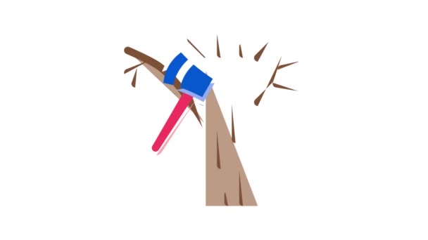 Lesstry Lumberjack Icon Animation — стоковое видео