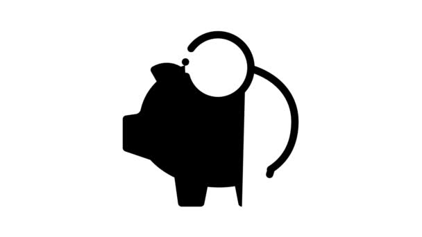 Анимация финансовой иконы — стоковое видео