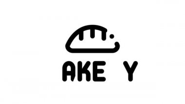 Pastane Lezzetli Yemek Simgesi Canlandırması