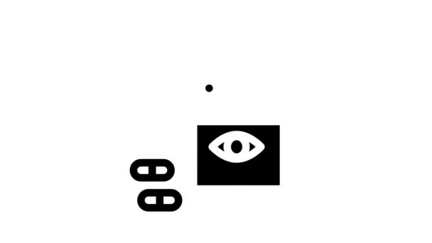 Optometria Medical Aid Icon Animation — Vídeo de Stock