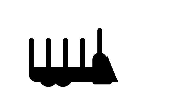 Veículos agrícolas Ícone Animação — Vídeo de Stock