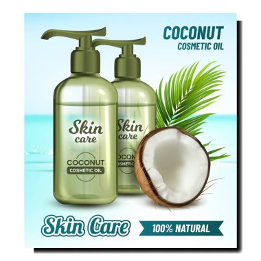 Cilt Bakımı Kozmetik Yaratıcı Reklam Posteri Vektörü