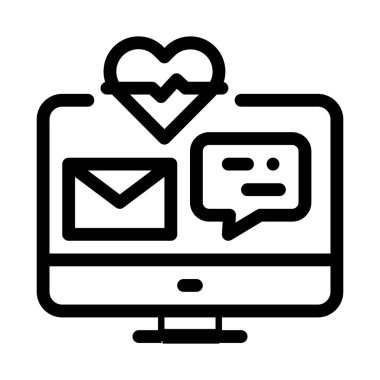 dijital reçeteli siyah simge vektör çizimi