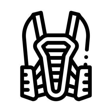 sürücü koruyucu ekipman siyah simge vektör illüstrasyonu