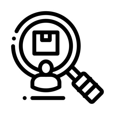 Siyah simge vektör illüstrasyonu satın almak için araştırma ürünü