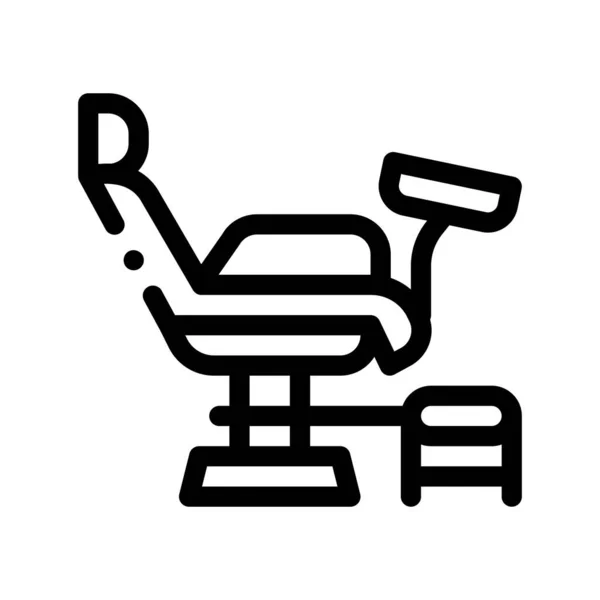 一般的な椅子ブラックアイコンベクトルイラスト — ストックベクタ