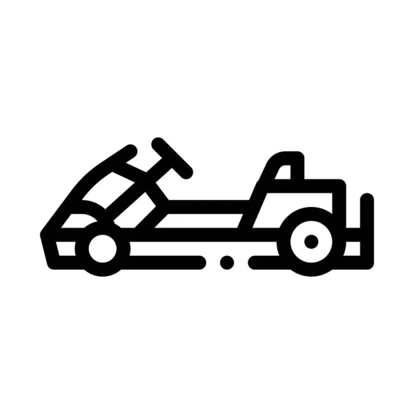 Kart sport transport black icon vector illustration — Stock Vector