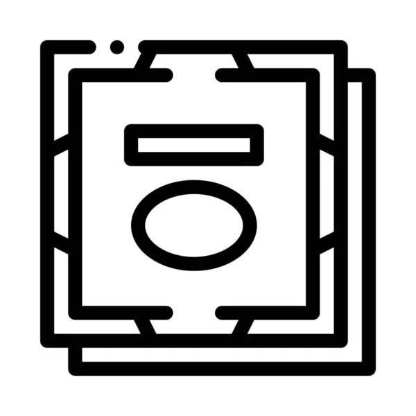 Processeur ordinateur composant icône noire illustration vectorielle — Image vectorielle