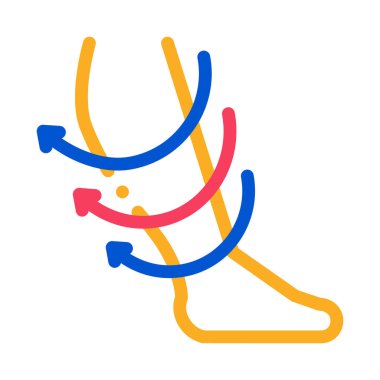 sağlıklı bacak renk ikonu vektör illüstrasyonu