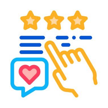 Kopya servisi veya çarpım renk vektör illüstrasyonunu gözden geçir