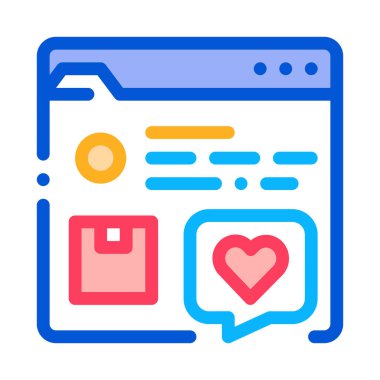 İnternet mağazası web sitesi renk vektör illüstrasyonunu gözden geçir