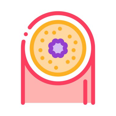 iltihaplı bronz renk ikonu vektör çizimi